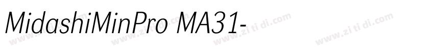MidashiMinPro MA31字体转换